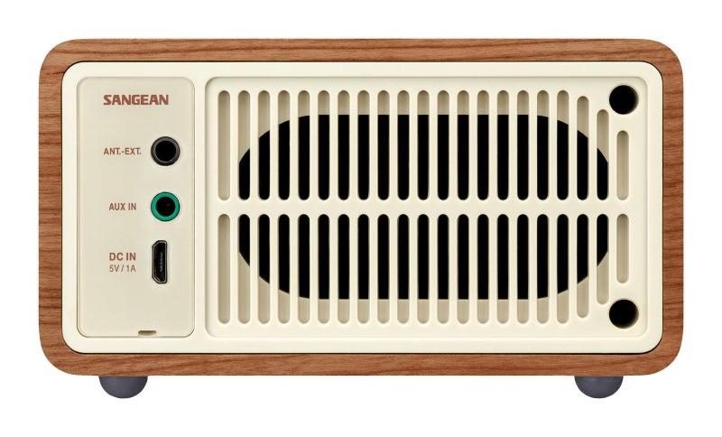 Sangean WR-7WL Wood Cabinet Mini Bluetooth Speaker with FM Tuner and Aux-in Walnut/Wood - Image 3